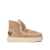 Mou Mou "Eskimo Bold Glitter Logo" Ankle Boots Beige