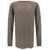 Rick Owens Beige Long-Sleeve Top With Boat Neckline In Wool Man Beige