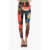 Alexander McQueen High-Waisted Leggings With Graphic Print Multicolor