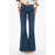 Versace Cotton Bootcut Denims With Logoed Morsets 32Cm Blue