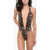 Dolce & Gabbana Animalier One-Piece Swuimsuit With Logoed Belt Brown