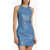 Nanushka Vegan-Leather Layan Mini Dress With Button Loop Detail Light Blue