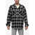 GREG LAUREN Flannel Oversized Shirt With Raw Cut Black