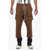 Rick Owens Drkshdw Cropped Fit Cotton Cargo Sweatpants Brown