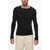 Rick Owens Drkshdw Crewneck T-Shirt With Iconic Logoed Ribbon Black