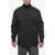 Dolce & Gabbana Padded Overshirt With Allover Jacquard Logo Black