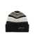 Ganni Striped Soft Wool Beanie Black