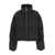 AMI Paris Black Down Jacket With Adc Embroidery And Removable Hood In Tech Fabric Woman Black