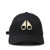 Moose Knuckles Moose Knuckles Black And Gold Cotton Logo Icon Baseball Cap Black