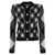 Balmain Vichy knit cardigan White/Black