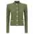 Balmain Openwork knit cardigan Green