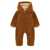 MOSCHINO BABY Teddy hooded jumpsuit Brown