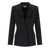 Elisabetta Franchi ELISABETTA FRANCHI BLACK BLACK SATIN LAPEL JACKET Black