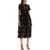 Self-Portrait Midi Lace Dress With Bows BLACK