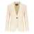 Max Mara Weekend MAX MARA WEEKEND CREAM WHITE LAMINE BLAZER White