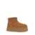 UGG Brown UGG ‘Classic Mini Dipper' Ankle Boots With Fabric Insert In Suede Woman Beige