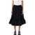 Comme des Garçons Comme Des Garçons Pleated Ruffle Hem Midi Skirt Black