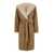 Michael Kors Hooded Wool Wrap Coat Beige