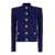 Balmain Blue Cardigan With High Neck And Jewel Buttons In Viscose Blend Woman BLUE