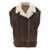 Brunello Cucinelli Brunello Cucinelli Shearling Sleeveless Biker Jacket BROWN