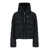 Rick Owens Black Cropped Hooded Down Jacket With Zip In Tech Fabric Man Black