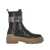 Pinko Pinko Mia Leather Combat Boots Black