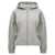 Ganni Logo embroidery hoodie Gray