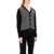 Tory Burch Silk Insert Cardigan With Eight BLACK / BLACK T MONOGRAM MINI