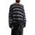 Acne Studios Striped Brushed Pullover Sweater DARK GREY MELANGE/MULTI