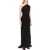 SOLACE LONDON Long Yeva Dress BLACK