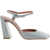 AMINA MUADDI Charlotte Pumps PATENT STEEL/SILVER