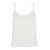 PLAIN White Tank Top With U Neckline In Satin Fabric Woman WHITE