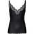 Saint Laurent Saint Laurent Laced Silk Tank Top Black