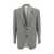 Lardini Black And White Single-Breasted Jacket With Houndstooth In Wool Man GREY