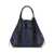 Hogan Hogan Hammered Leather Script Tote Bag BLUE