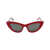 Saint Laurent Saint Laurent Sunglasses RED RED GREY