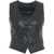 Kaos Gilet in eco leather Black