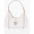 TOD'S Solid Color Leather Hobo Bag White