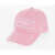 Versace Baroque Motif Cap With Embroidered Logo Pink