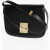 Salvatore Ferragamo Leather Crossbody Bag With Golden Detail Black