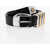 Versace Leather Medusa Heritage Belt With Two-Tone Metal Loops 30Mm Black