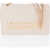 Moschino Love Faux Leather Shoulder Bag With Golden Logo Beige