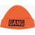 Neil Barrett Wool Blend Gang Beanie With Embridery Orange