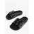 Giuseppe Zanotti Solid Color Slides With Contrasting Logo Black