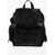 Versace Nylon Backpack With All-Over Logo Black