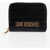 Moschino Love Crocodile Effect Faux Leather Wallet With Golden Metal Black