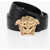 Versace Leather Belt With Golden Effect Buckle 40Mm Black