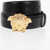 Versace Leather Belt With Golden Effect Buckle 40Mm Black