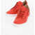 Giuseppe Zanotti Solid Color Low Top Sneakers With Contrasting Sole Red