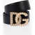 Dolce & Gabbana Leather Belt With Buckle Embellished With Beads And Rhinesto Black